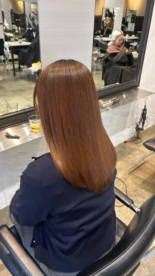 ロング 伸ばしかけ 髪質改善 縮毛矯正 トリートメント もてぎさやか👩🏻 🪄巻ける縮毛矯正のヘアスタイル