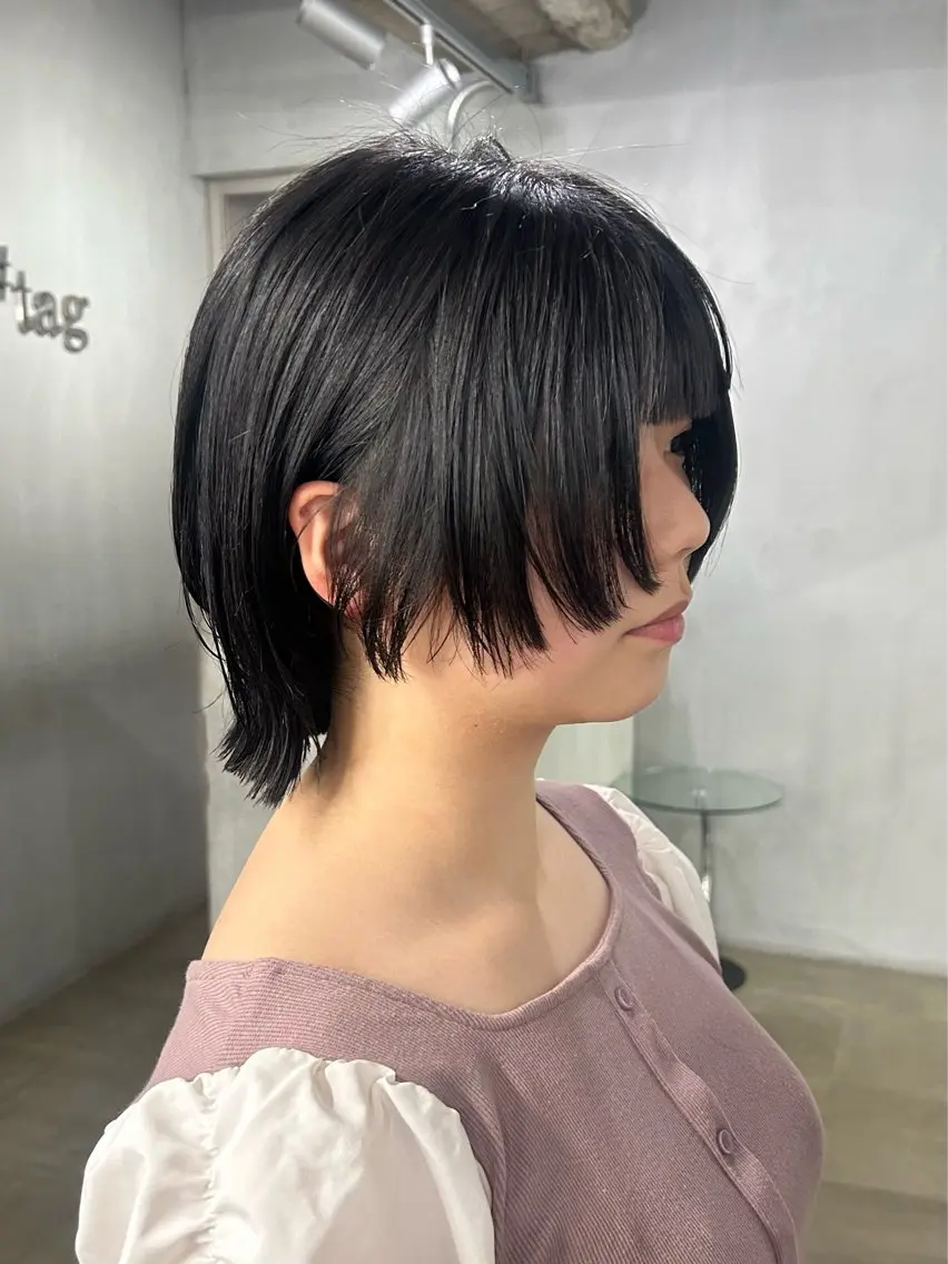 ショート ボブ ウルフカット カット #tag 田島 純奈のヘアスタイル