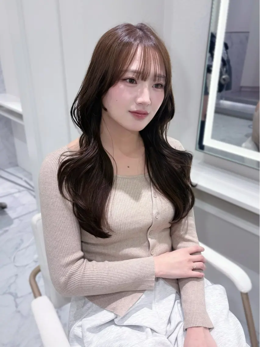 ロング カラー カット ヘアカラー ParveMix🎀 稲垣 詞葉のヘアスタイル