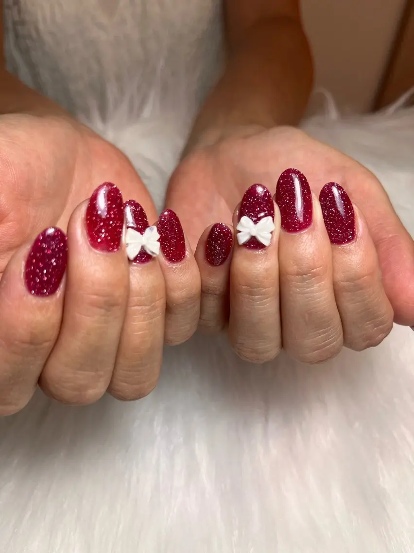 ネイル フラッシュネイル リボン ハンドネイル ハンドケア Air's nailのネイルデザイン