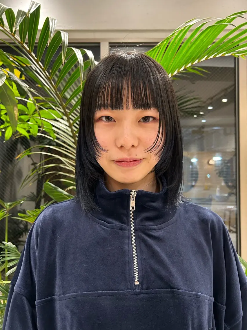 ミディアム カラー カット ヘアカラー トリートメント 🦖ミニボブ/ボブ /MOEKA🦕のヘアスタイル