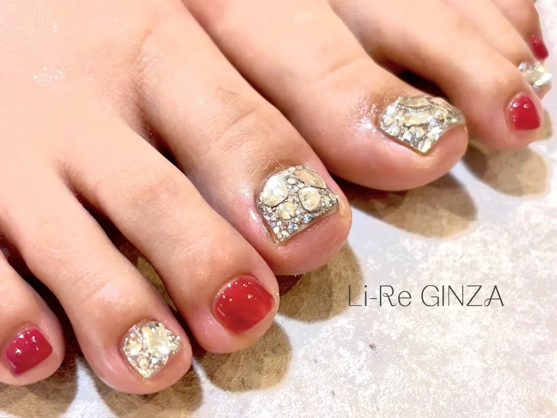 ネイル フットネイル Li-Re GINZAのネイルデザイン