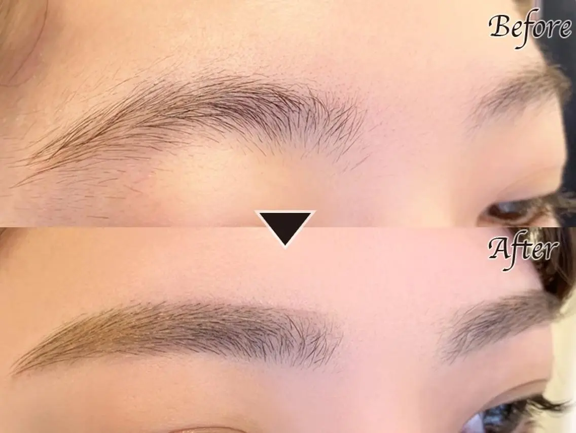 【モデル】アイブロウWAX脱毛☆施術後眉メイク有◎の写真