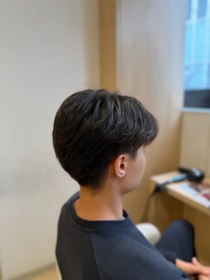 パーマ メンズ フェザーパーマ メンズパーマ カット パーマ ☆Ash中目黒 浦野遥☆*。のヘアスタイル