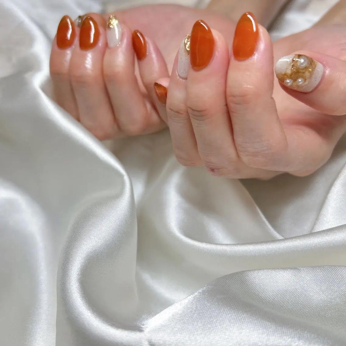 ネイル 長さ出し ハンドネイル nail salon nerineのネイルデザイン