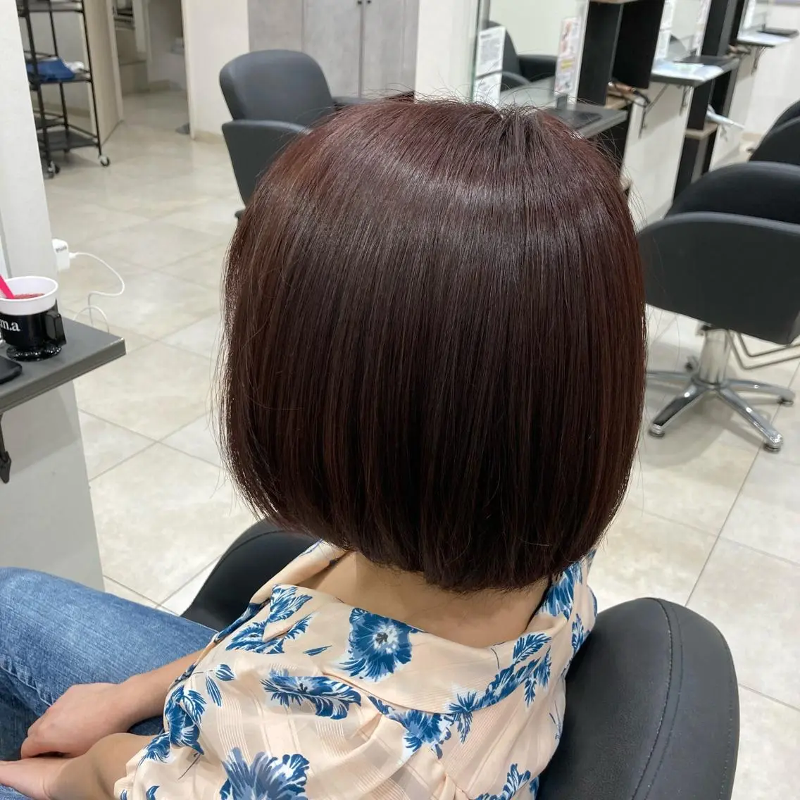 ショート カラー ブラウンカラー ピンクカラー ピンクブラウン ヘアカラー ピンクカラー🎀 米津 美佑のヘアスタイル