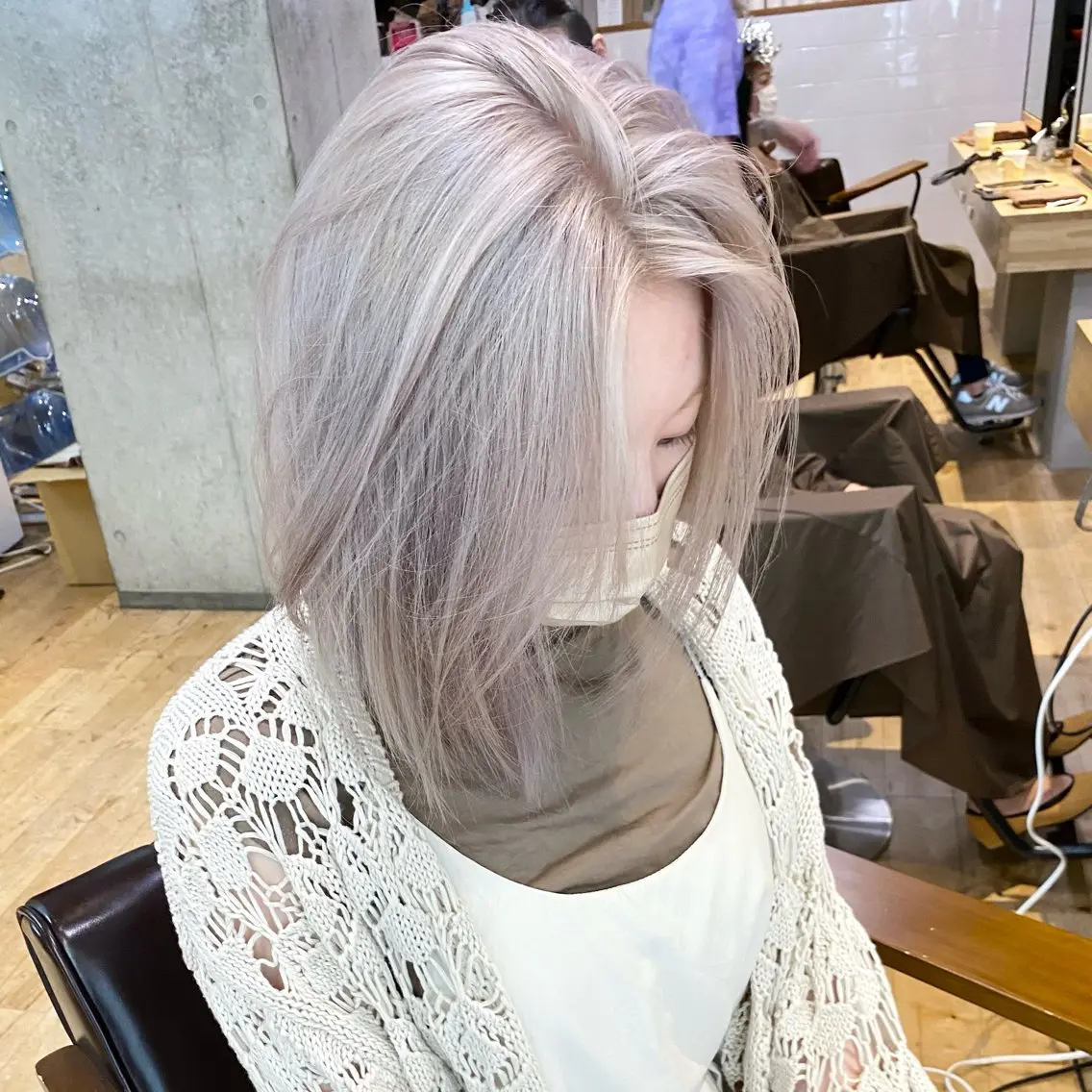 ミディアム ⭐️横浜ブリーチ特化 美容師 堤涼⭐️のヘアスタイル