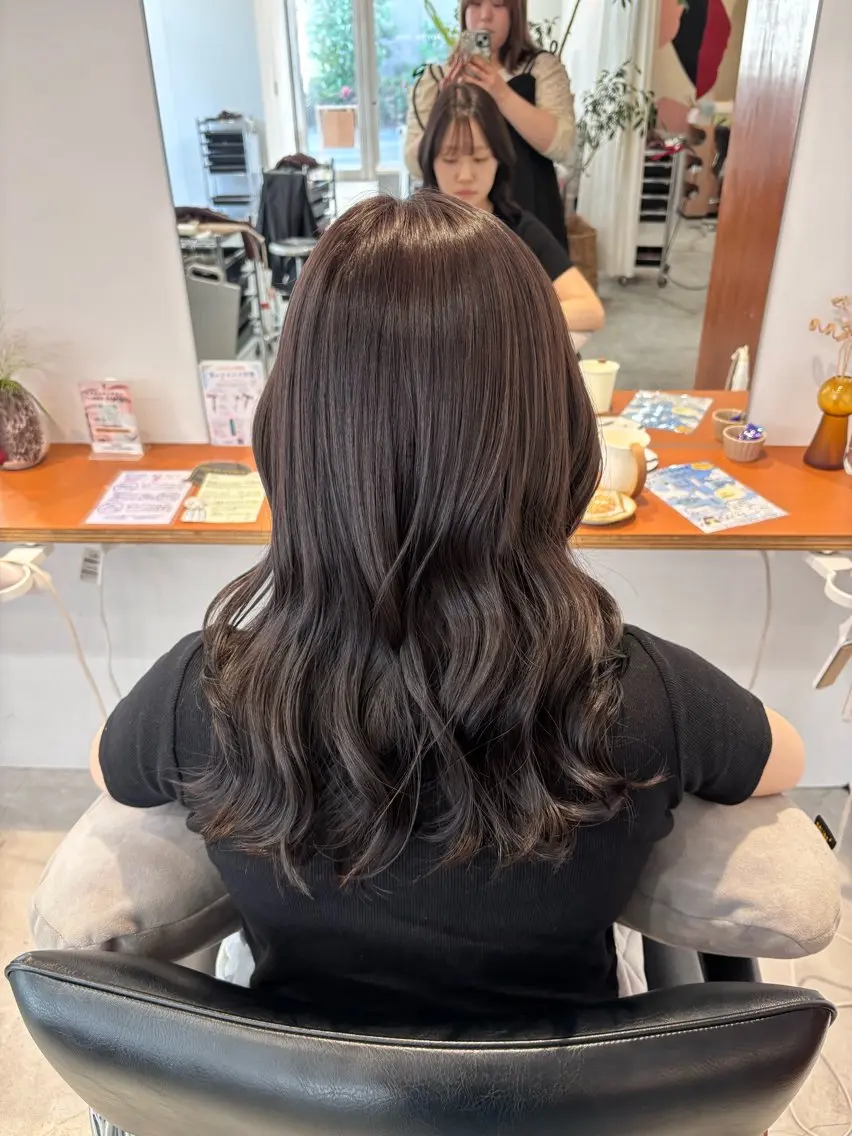 セミロング カット ヘアカラー 千田 りんなのヘアスタイル