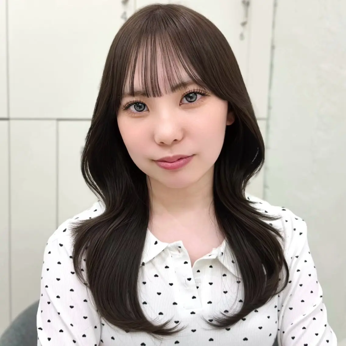 ロング カラー 透明感カラー レイヤーカット カット トリートメント mei / レイヤー 顔まわり 🤍のヘアスタイル