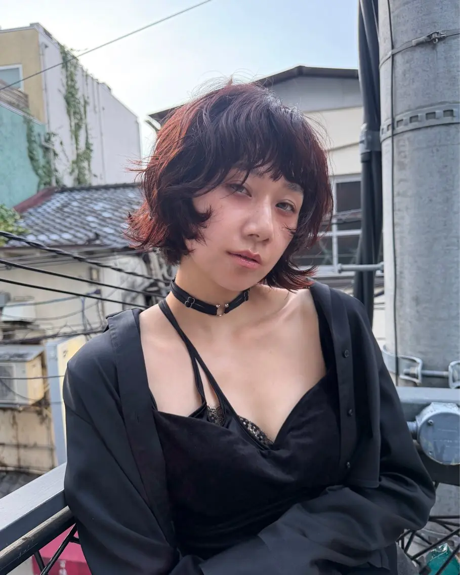 ショート パーマ カット パーマ 岸 奈々香のヘアスタイル