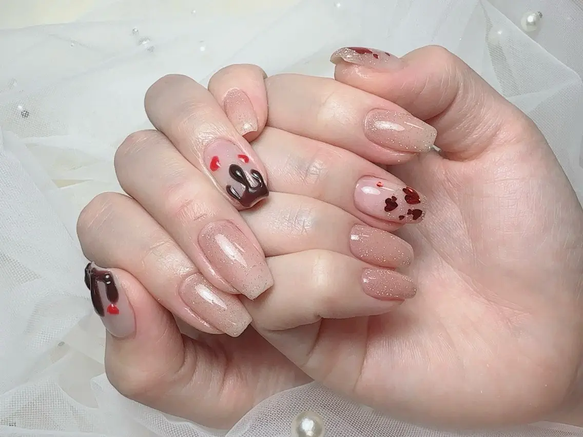 ネイル 成人式 長さ出し フットネイル フレンチネイル ジェルネイル ハンドネイル ハンドケア nail salon Feerieのネイルデザイン