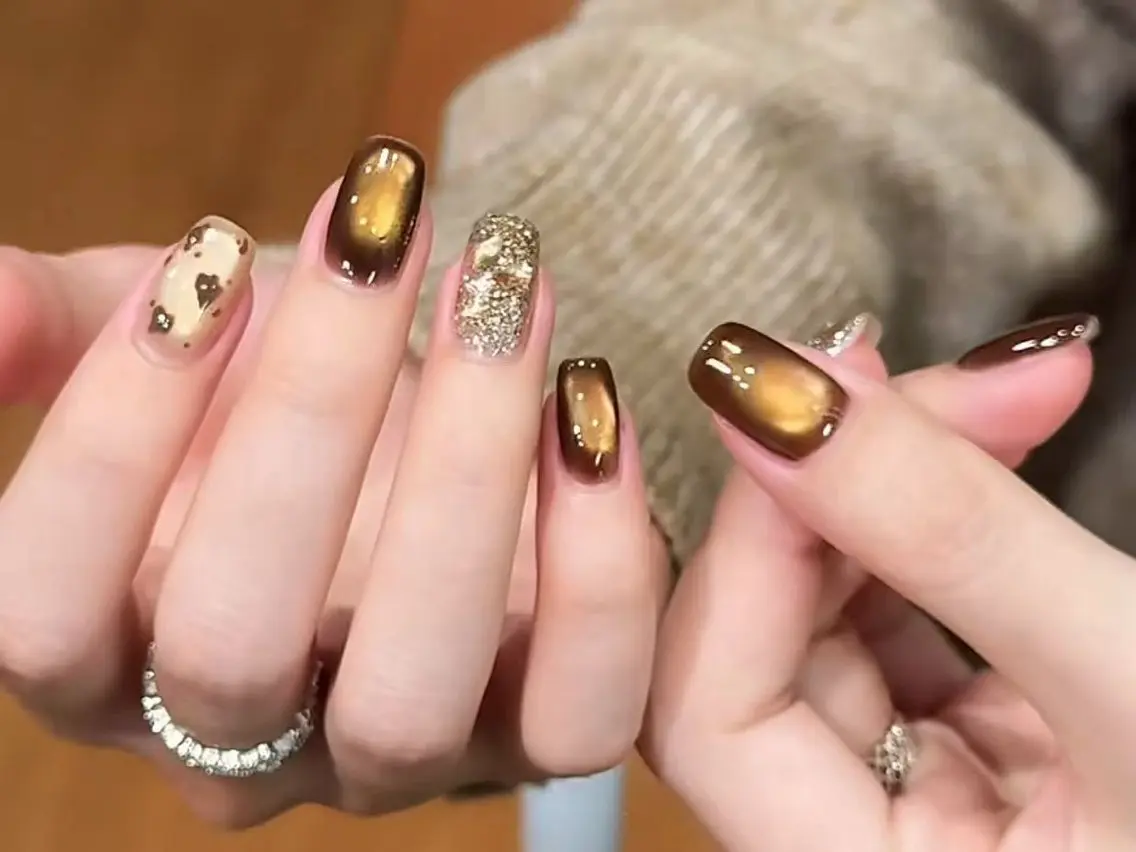 ネイル ハンドネイル H3 Nail Tsuki🦋💙のネイルデザイン