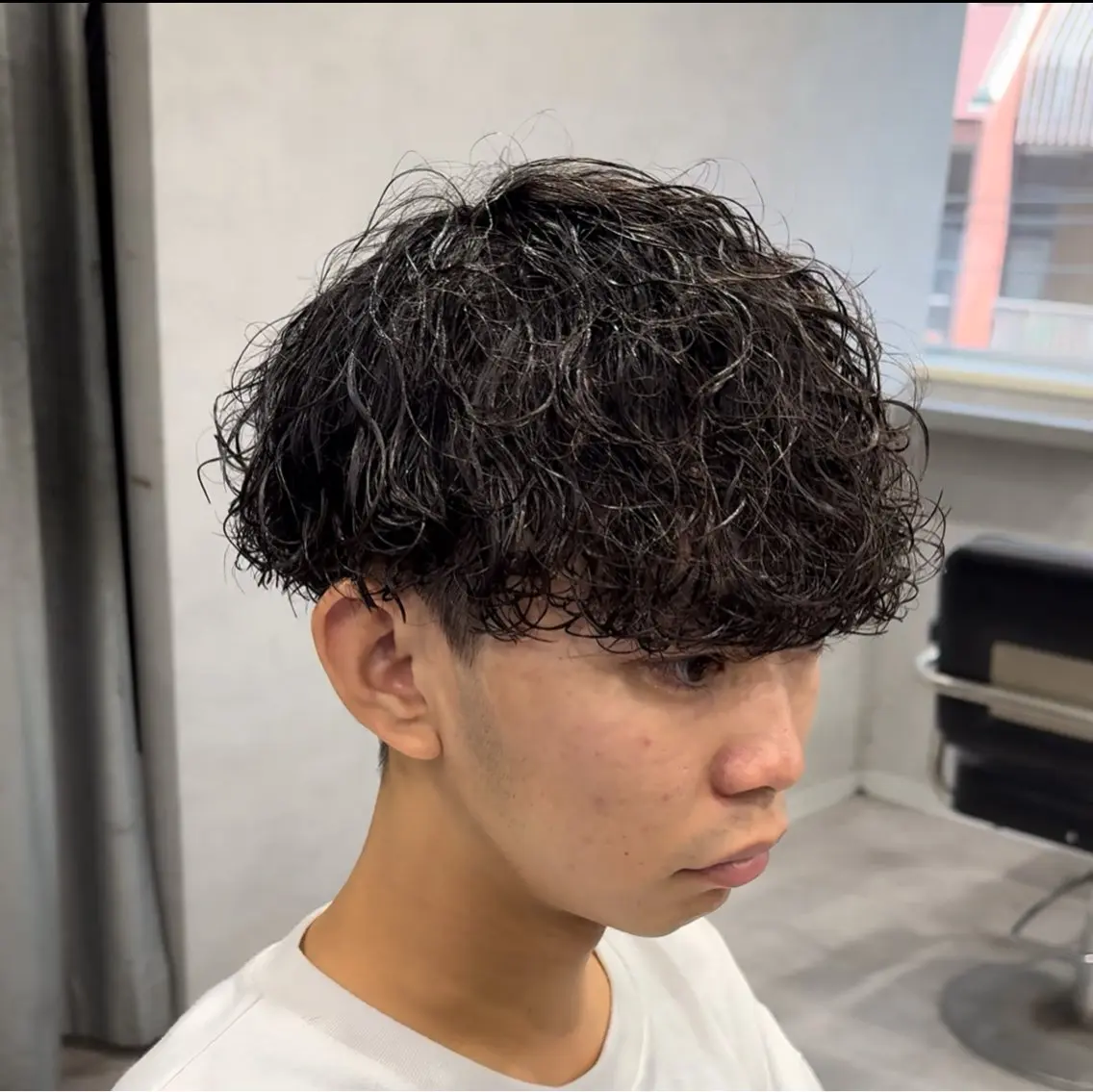 メンズカット+プードルパーマの写真