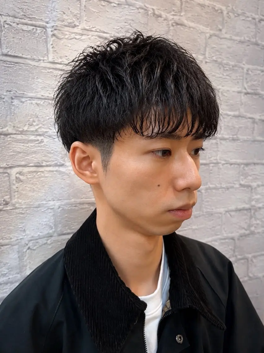 ショート メンズ フェードカット メンズパーマ スキンフェード 【メンズパーマ/フェ ード特化】小野田悠希のヘアスタイル