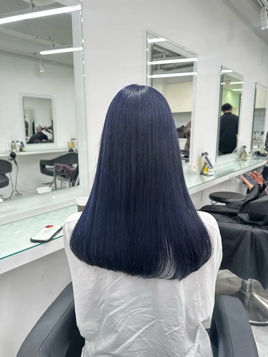 セミロング カラー ヘアカラー トリートメント ヘッドスパ ヘアセット ❄最強かわいいカラー ❄️MINA❄️のヘアスタイル