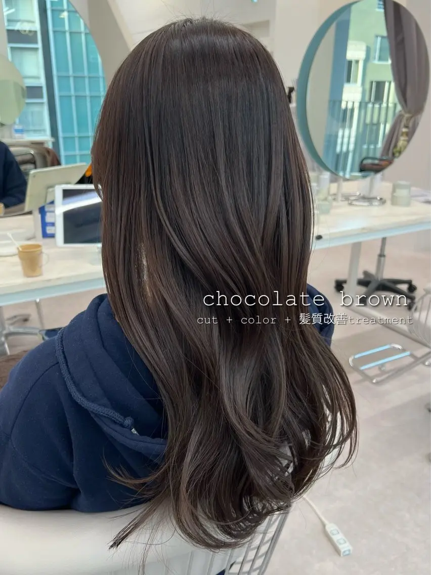 ロング カラー ベージュカラー 透明感カラー ハイライトカラー ハイライト カット ヘアカラー トリートメント 美髪矯正/シークレッ トハイライト🤍りさのヘアスタイル