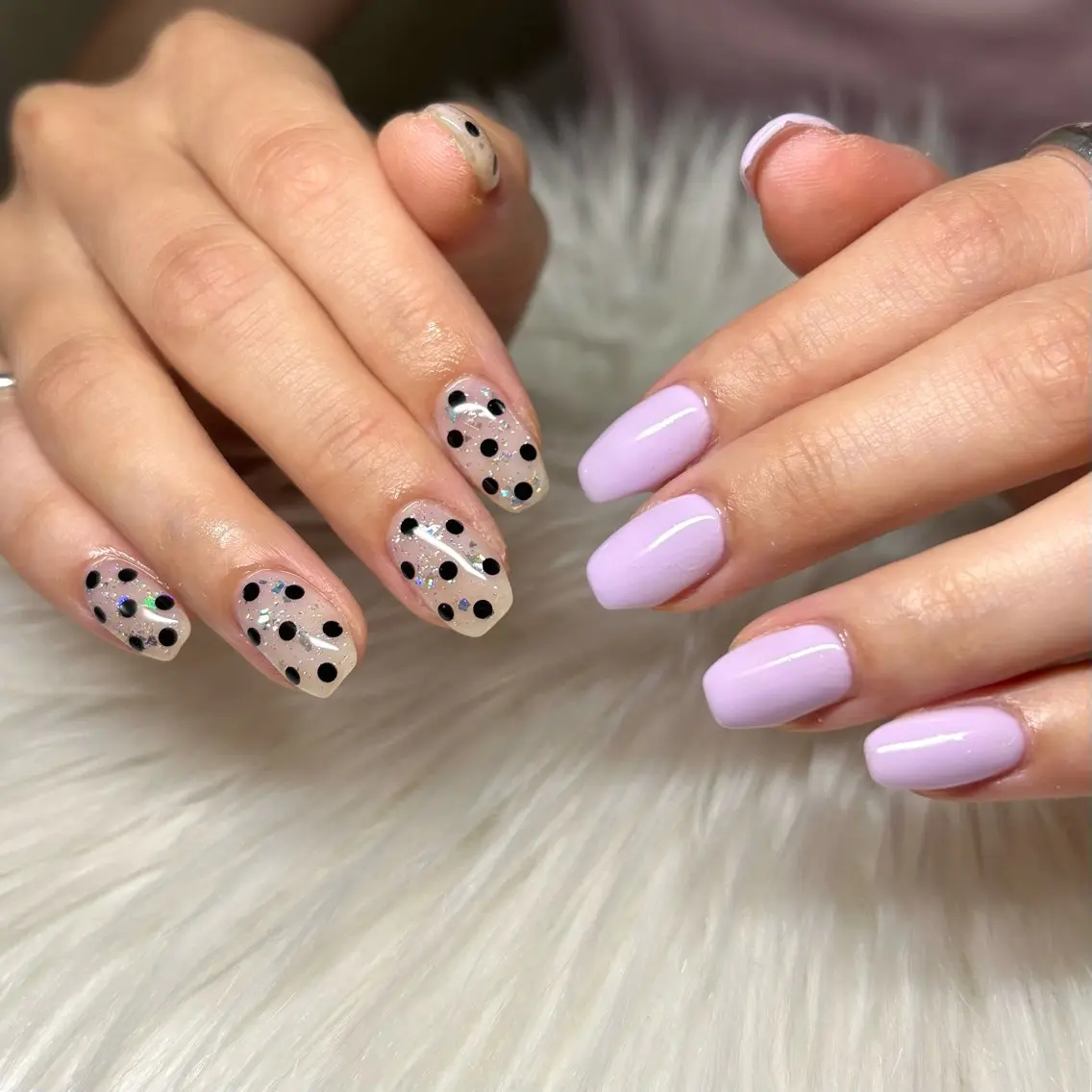 ネイル ドット キラキラネイル ラメ(グリッター) ハンドネイル y's beauty京橋店のネイルデザイン