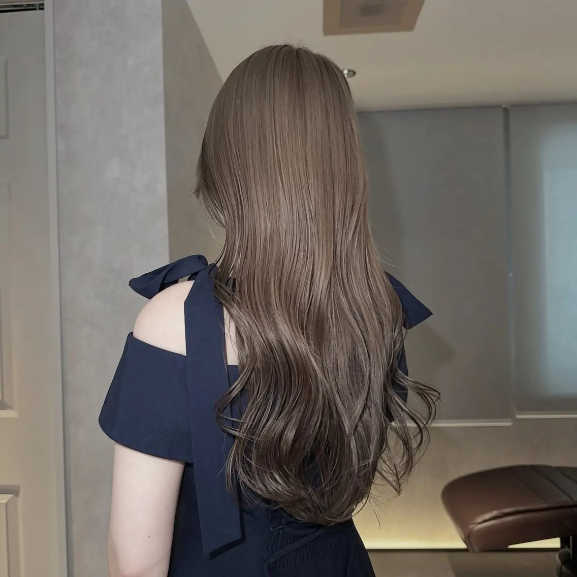 ロング ヘアカラー ミルクティー/韓国ヘ アHaruka🎀のヘアスタイル