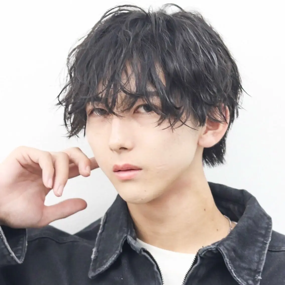 ミディアム カラー パーマ メンズ カット パーマ トリートメント ハイトーン/メンズマ ッシュ/KYOHEIのヘアスタイル