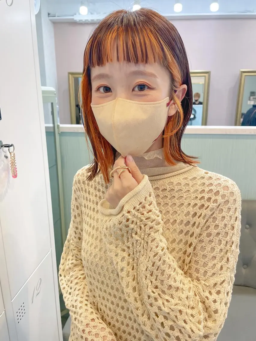 🌈前髪インナーカラー🌈＋極潤トリートメント🫧の写真