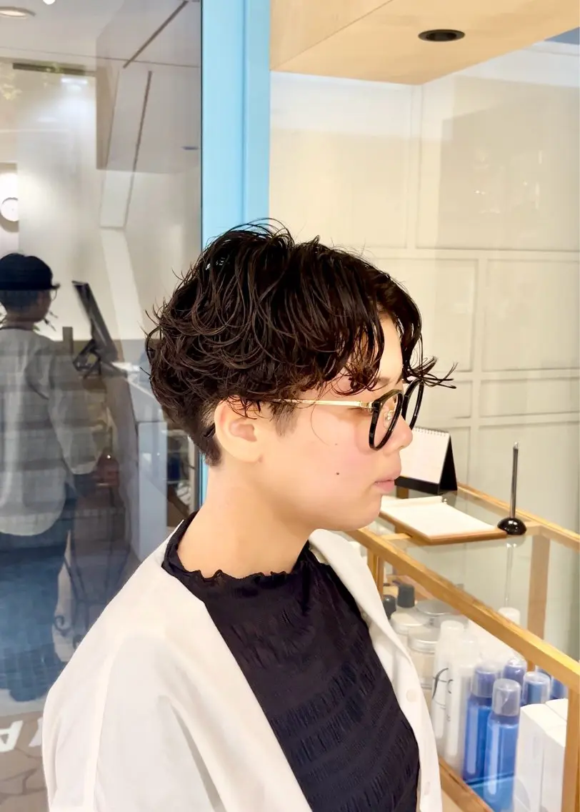 ショート パーマ ショートヘア 山口 陸のヘアスタイル