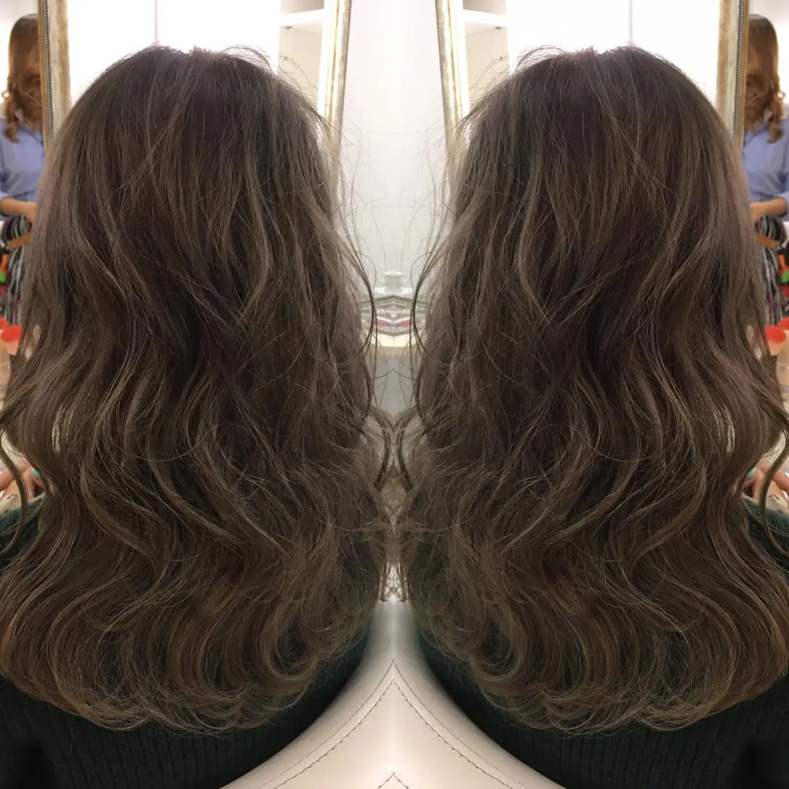 セミロング ロング カラー 髪質改善 中川 翔のヘアスタイル
