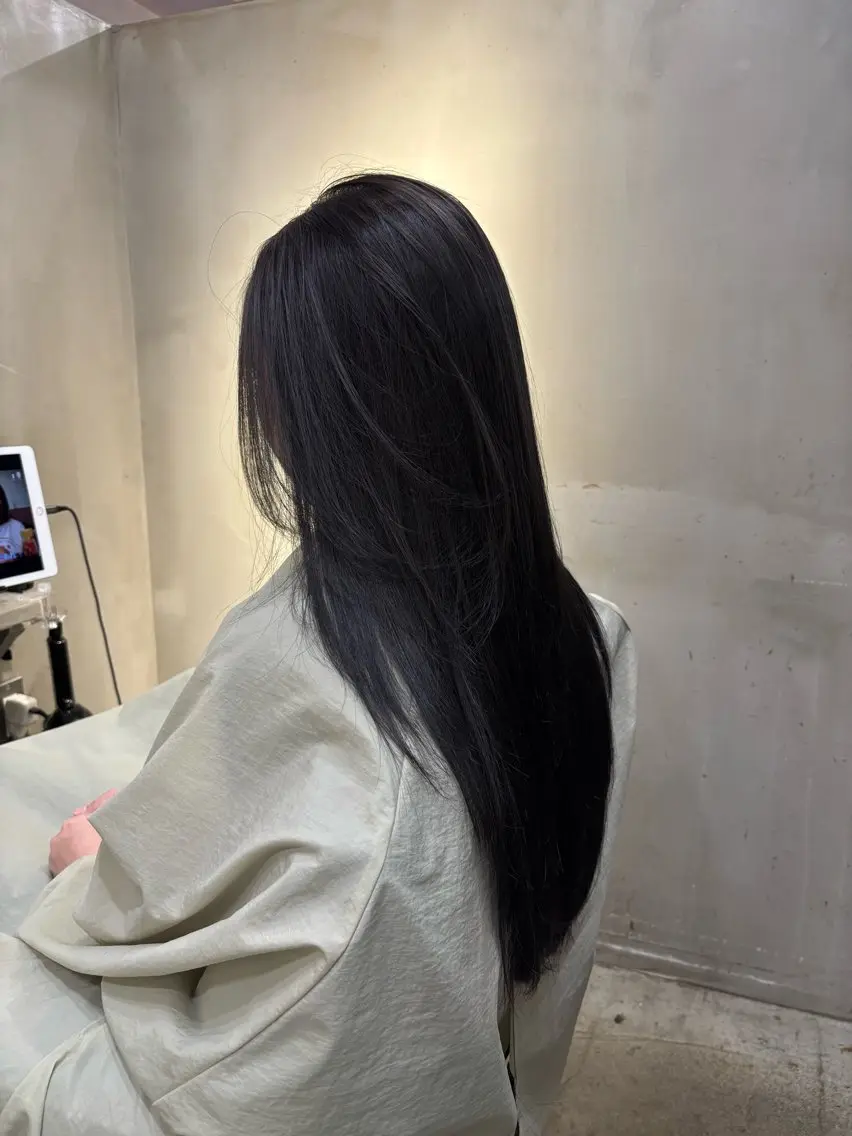ロング カラー ブリーチ ブリーチなしカラー 縮毛矯正 ヘアカラー 中園康 /カラー/ブリーチのヘアスタイル