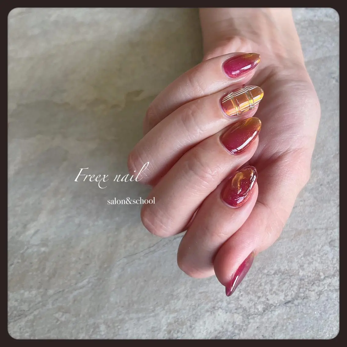 ネイル マグネットネイル ハンドネイル ハンドケア freex nail /ニュアンス/個性派のネイルデザイン