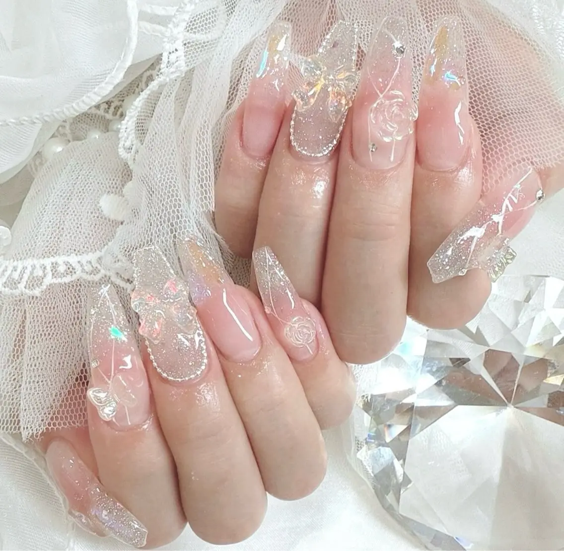 ネイル 長さ出し Mi nailsのネイルデザイン