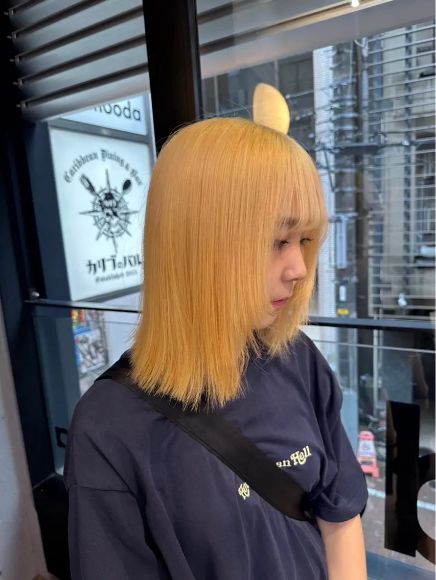 セミロング カラー 韓国ヘア🎀 /♡𝓝𝓸𝓪♡のヘアスタイル