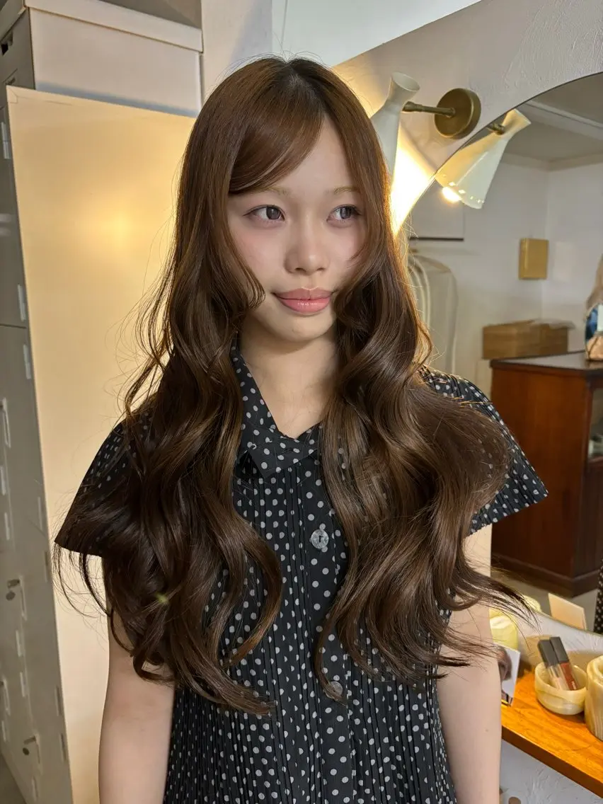 ロング カラー ヘアカラー トリートメント ニイ/栄/名古屋駅/ ボブカットモデル募集のヘアスタイル
