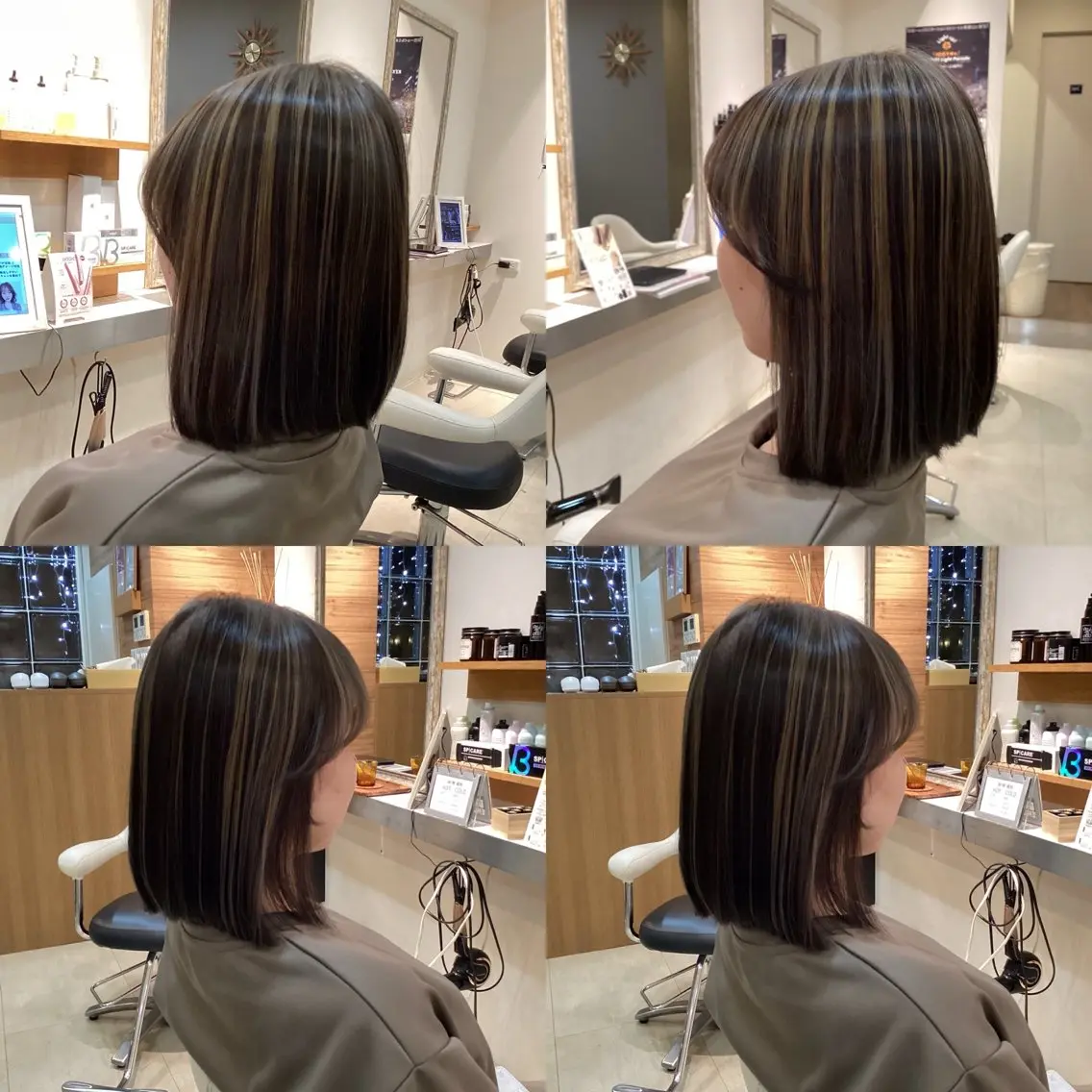 ミディアム カット ヘアカラー hair bonitaのヘアスタイル