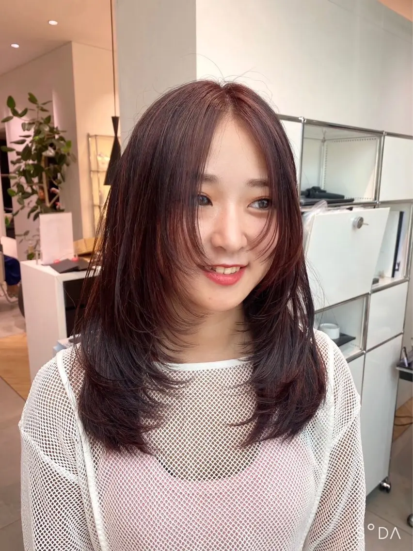 ロング レイヤーカット 銀座/韓国レイヤー/ 艶カラー🍓原田侑依のヘアスタイル