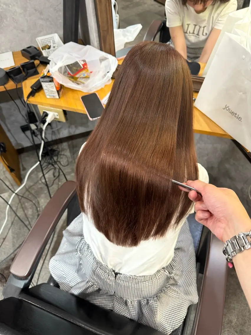 ロング カラー カット ヘアカラー トリートメント 髪質改善 /絹髪🫧ゆたかのヘアスタイル