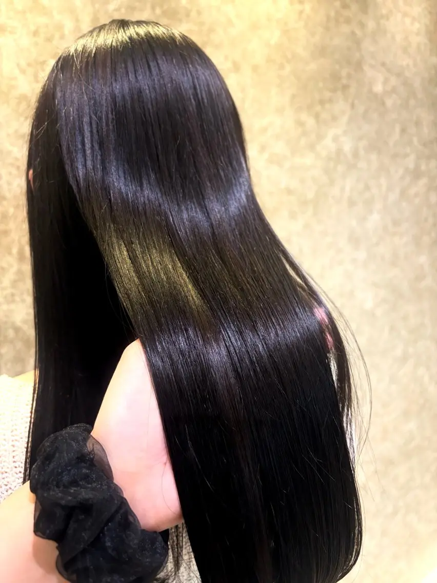 ロング カラー カット ヘアカラー トリートメント アベ ミスズのヘアスタイル