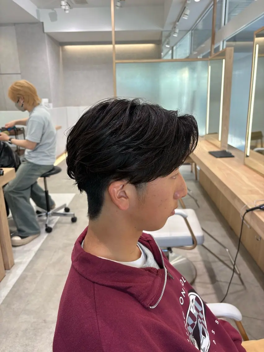 パーマ メンズ 縮毛矯正& 透明感カラー✨レオのヘアスタイル