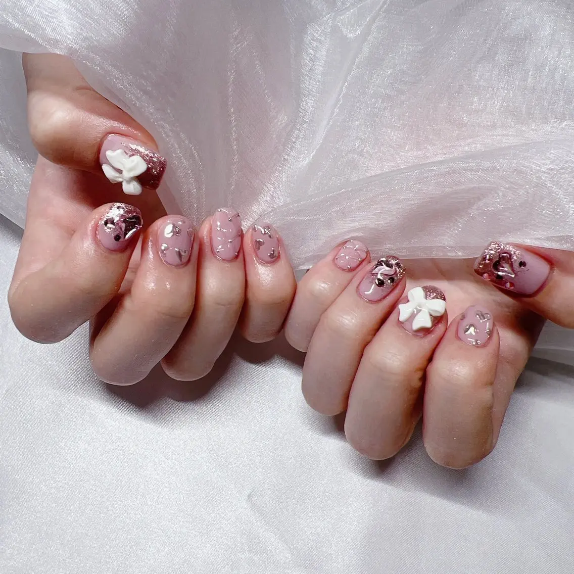 ネイル ジェルネイル 韓国ネイル マグネットネイル 持ち込み ニュアンスネイル nail salon Rewardのネイルデザイン