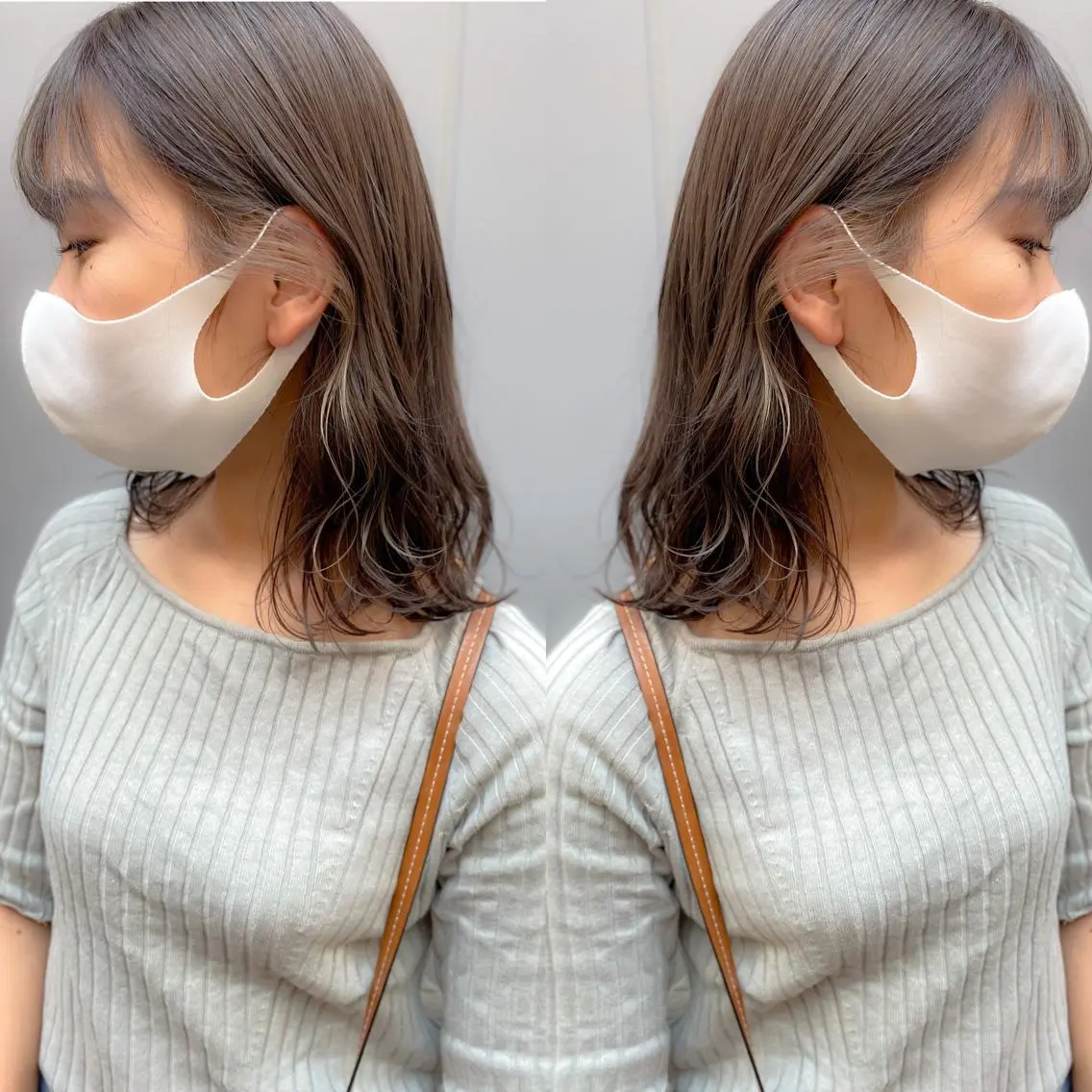 セミロング カラー ヘアアレンジ イヤリングカラー 外ハネヘア カット ヘアカラー トリートメント 竹内啓太 ボブのヘアスタイル