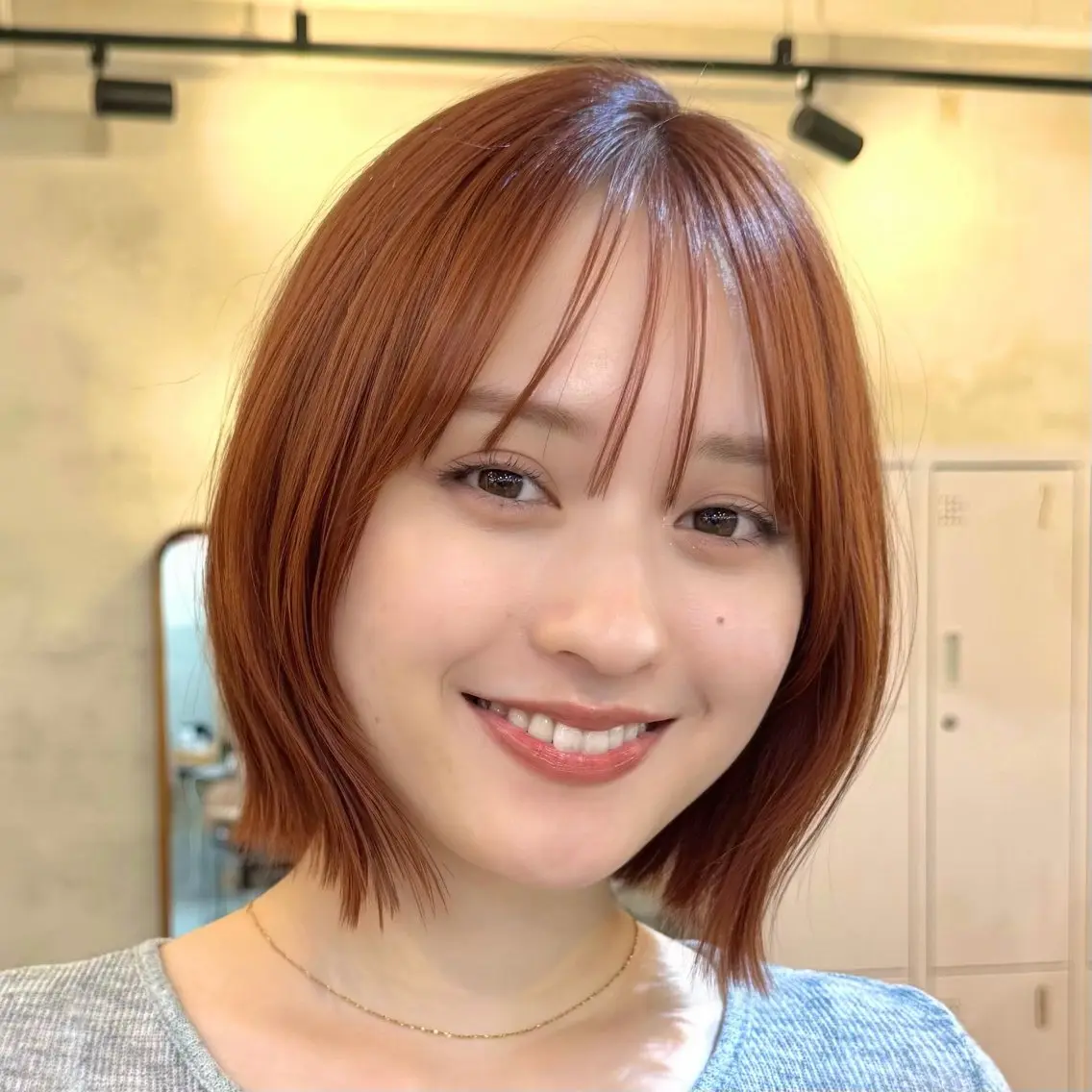 ショート 🧡ボブ/うる艶カラ ー🩵　さくら🌸のヘアスタイル