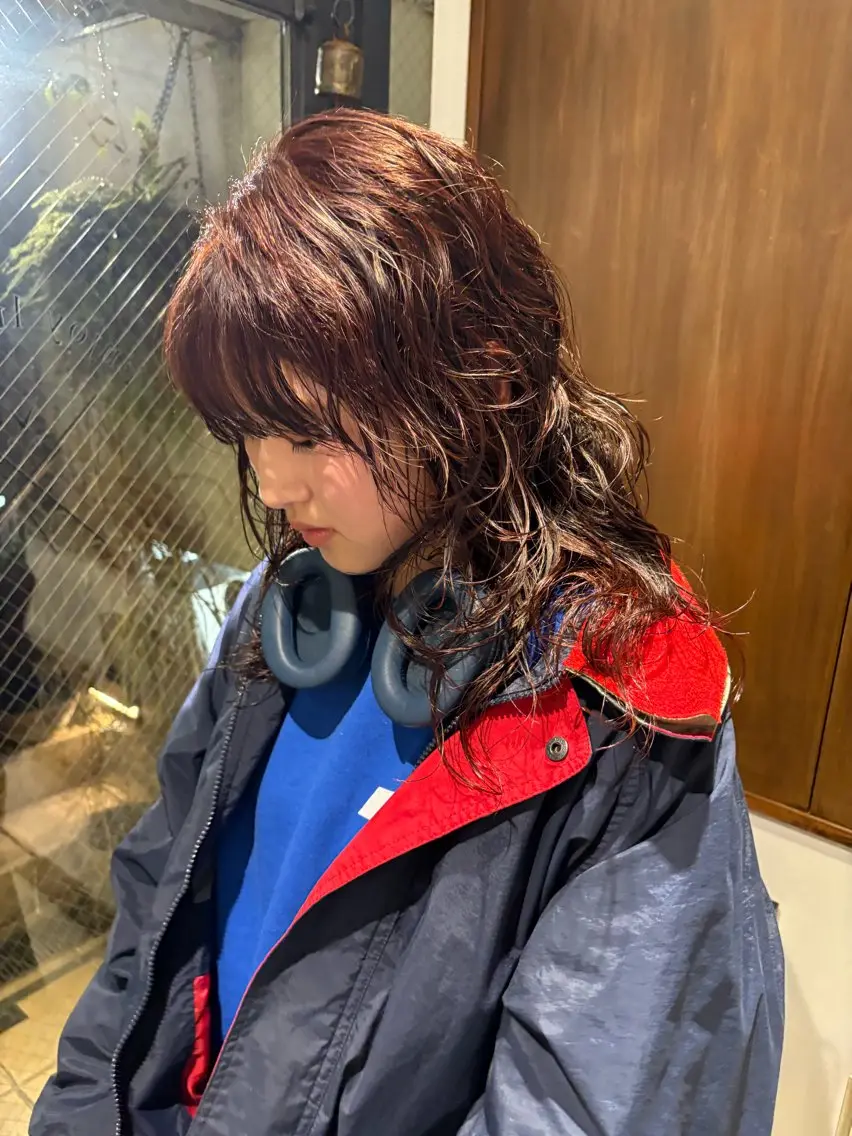 セミロング パーマ セミロングパーマ ボブ ウルフカット スパイラルパーマ カット パーマ トリートメント 【お洒落パーマ】 Elme　肥塚康汰郎のヘアスタイル