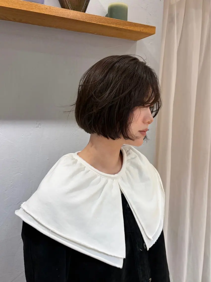 ショート カラー カット ヘアカラー オリーブ/縮毛♡ Natsuno🩰のヘアスタイル