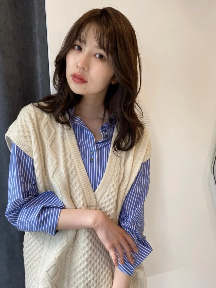 セミロング カラー 沢井涼人 ✂︎ 艶髪のヘアスタイル