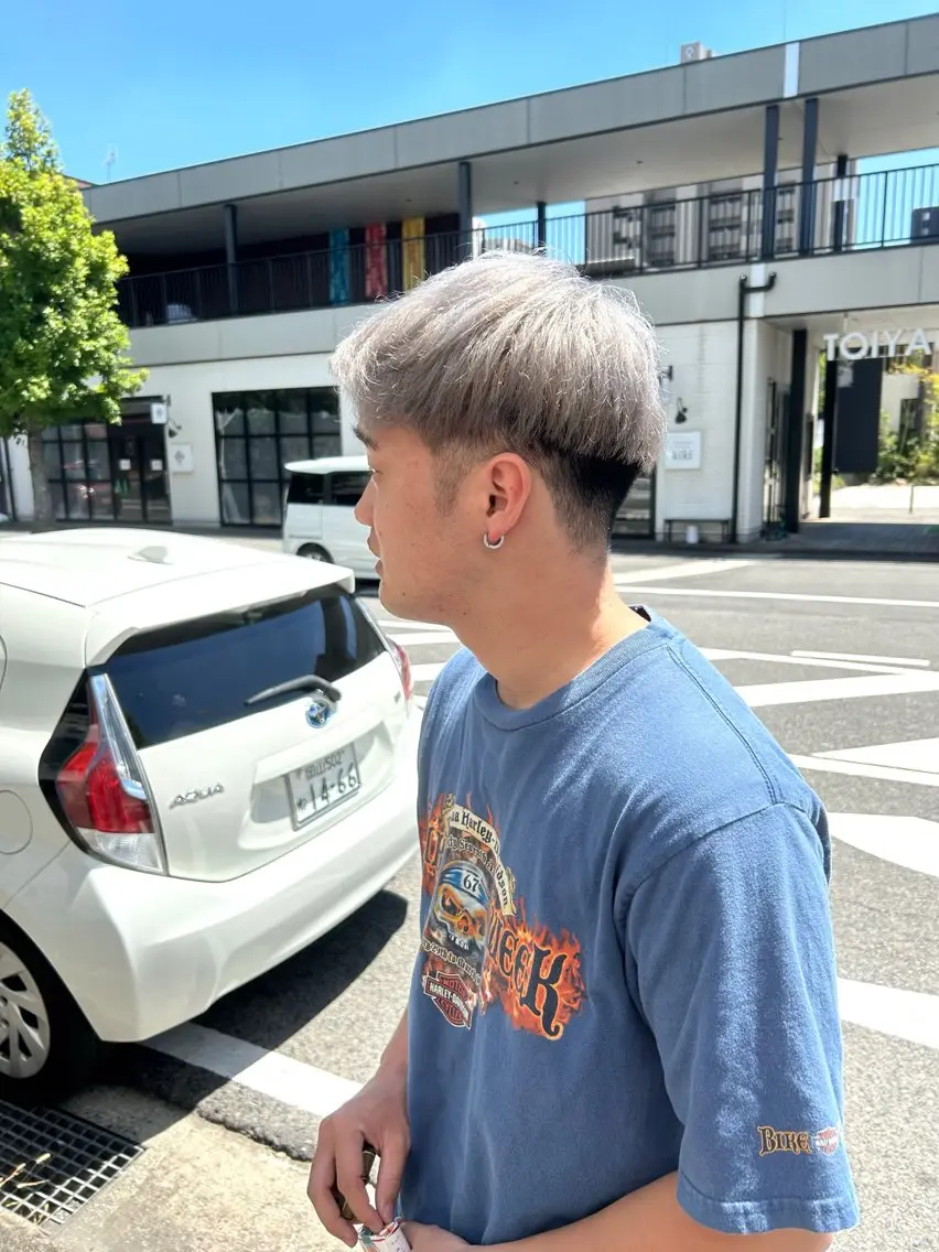 ショート ヘアカラー 問屋町chapter 日笠快生のヘアスタイル
