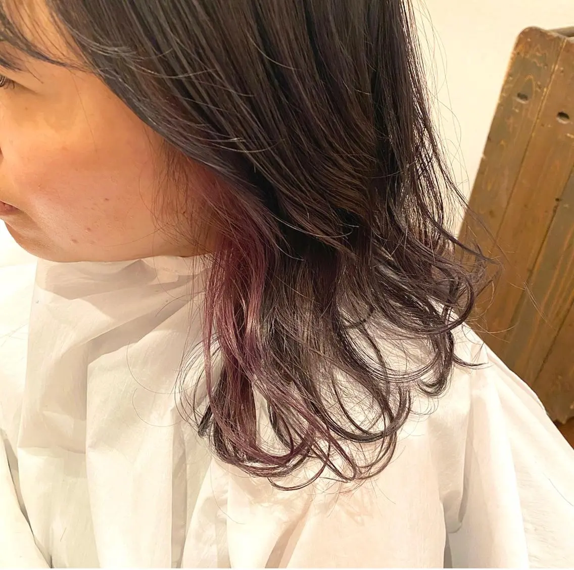 セミロング カラー ラベンダーカラー 🌈🌸あおき みちる🌟💗のヘアスタイル