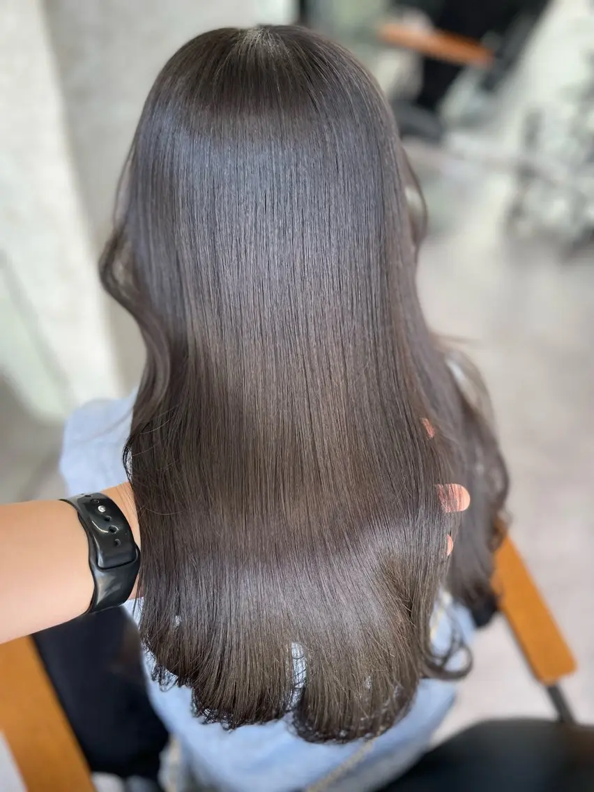 セミロング カラー ヘアカラー 髪質改善/堀江 ケアカラーtoshiのヘアスタイル