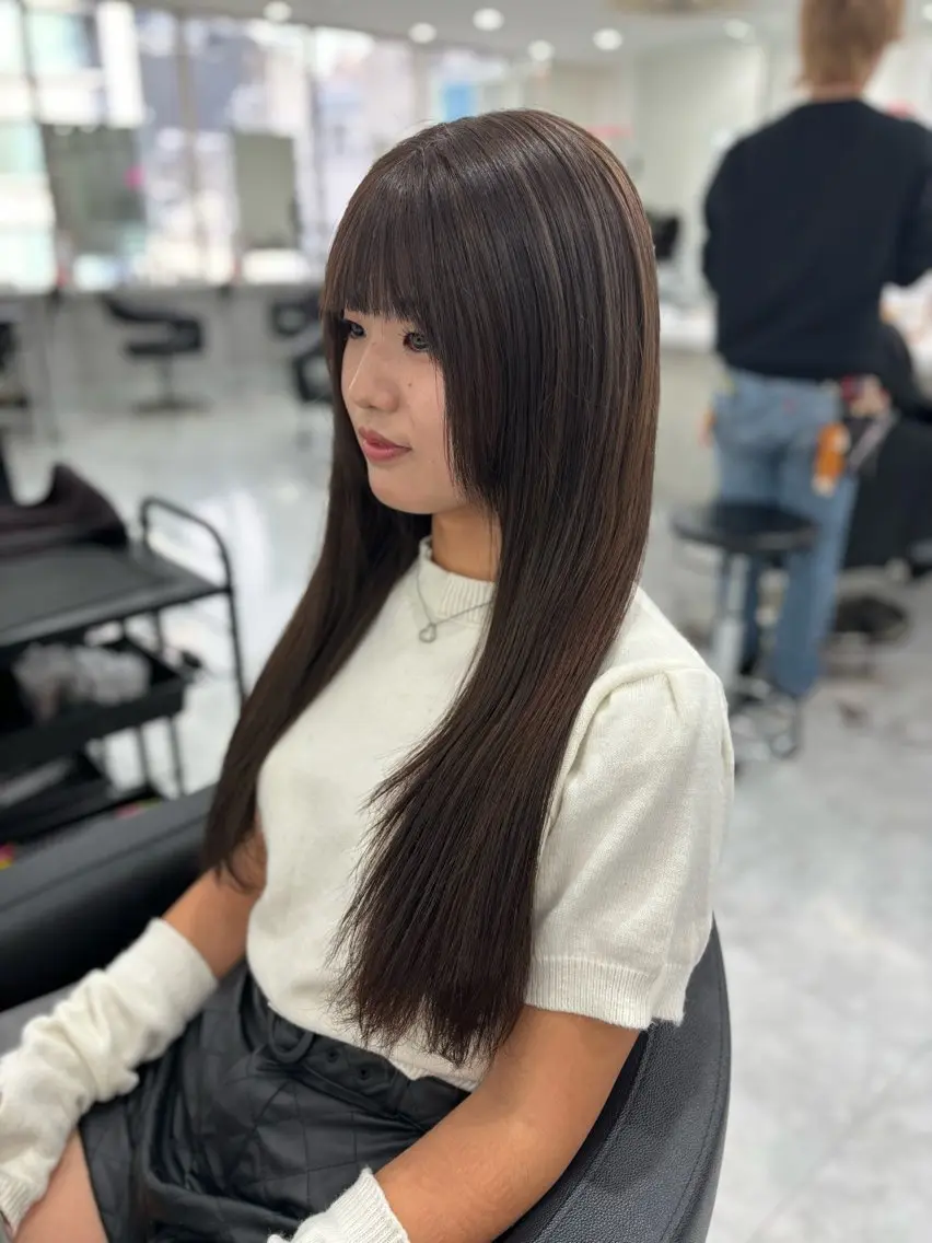 ロング カラー ヘアアレンジ ヘアカラー トリートメント ヘアセット 透明感💕今っぽ似合 わせ𝐍𝐨. 𝟏のヘアスタイル
