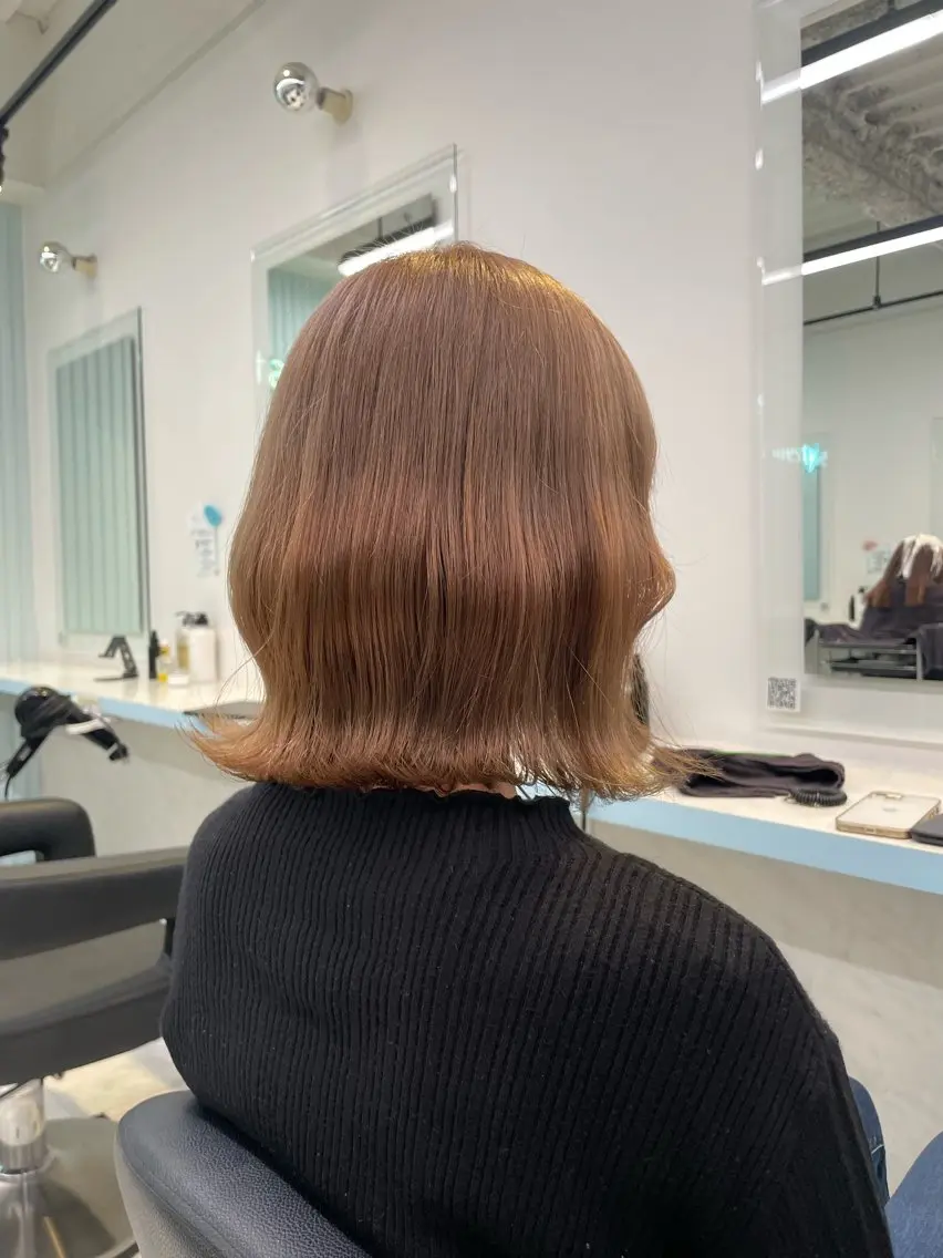 セミロング カット ヘアカラー 🤎モテ髪&透明感 ミルクティー🥣🤎のヘアスタイル