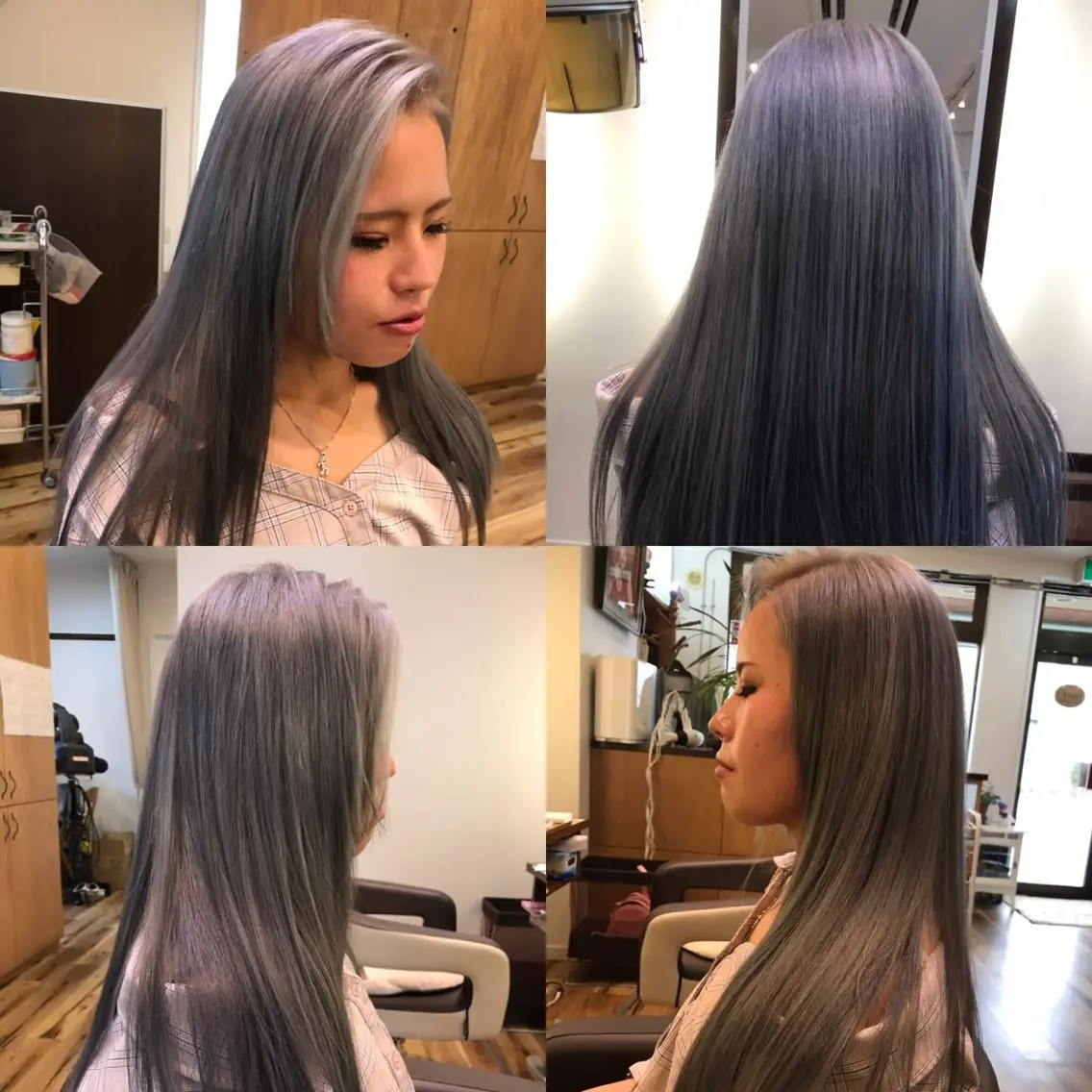 ロング カラー ブリーチ 松岡 辰弥のヘアスタイル