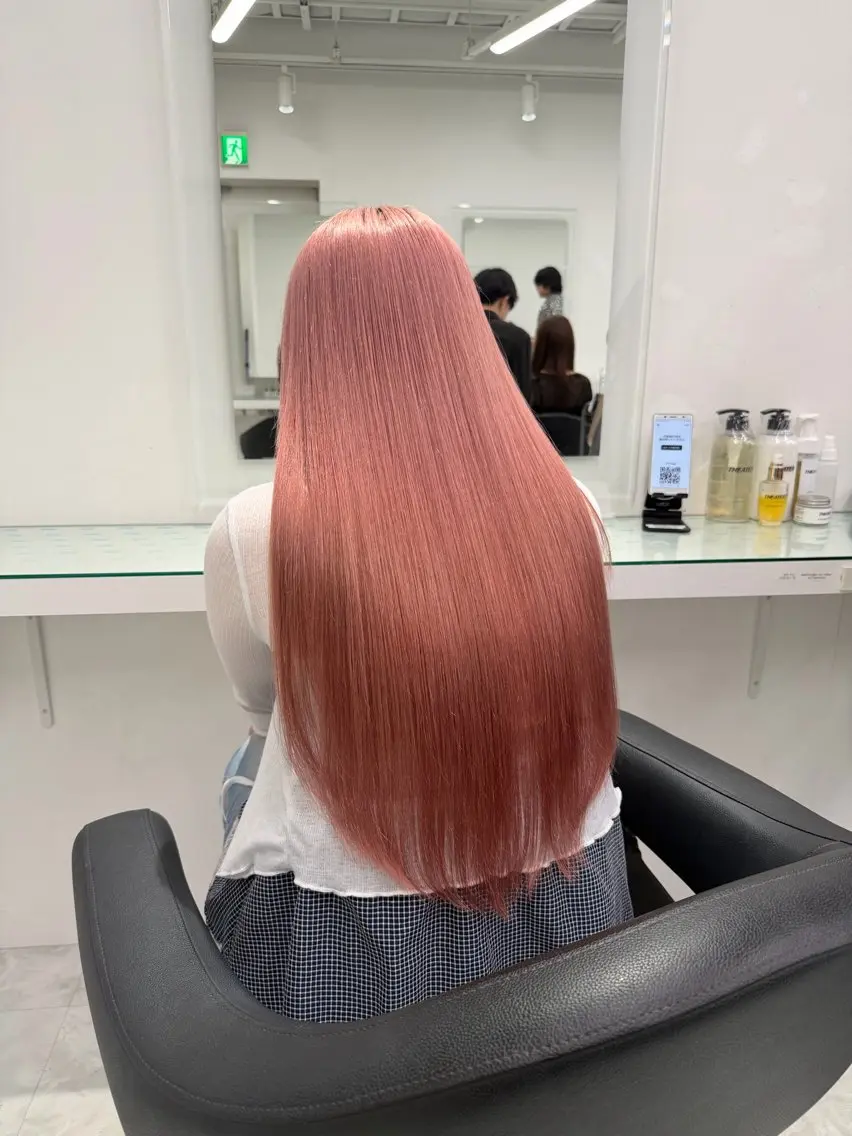 セミロング カラー ヘアカラー トリートメント ヘッドスパ ヘアセット ❄最強かわいいカラー ❄️MINA❄️のヘアスタイル