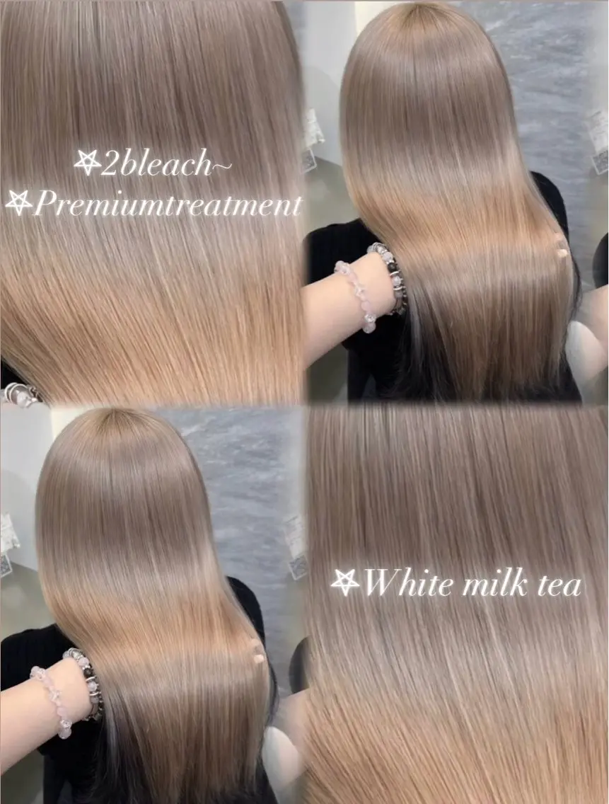 ロング カラー ヘアアレンジ ブリーチ 透明感カラー ヘアカラー 🩶透明感カラー 池袋/mei🩶のヘアスタイル